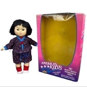 Americas Kids Doll May Oriental Baby Doll by Remco 16 Inch Soft Body Huggable